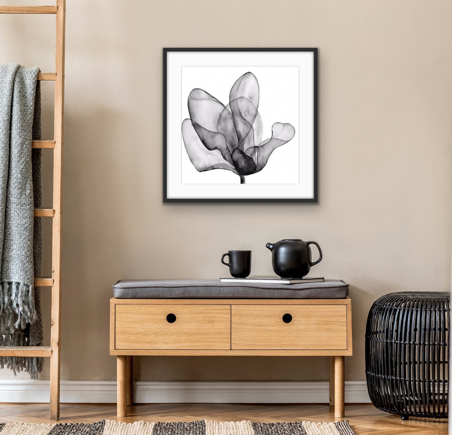 Dancing Bud Black & White